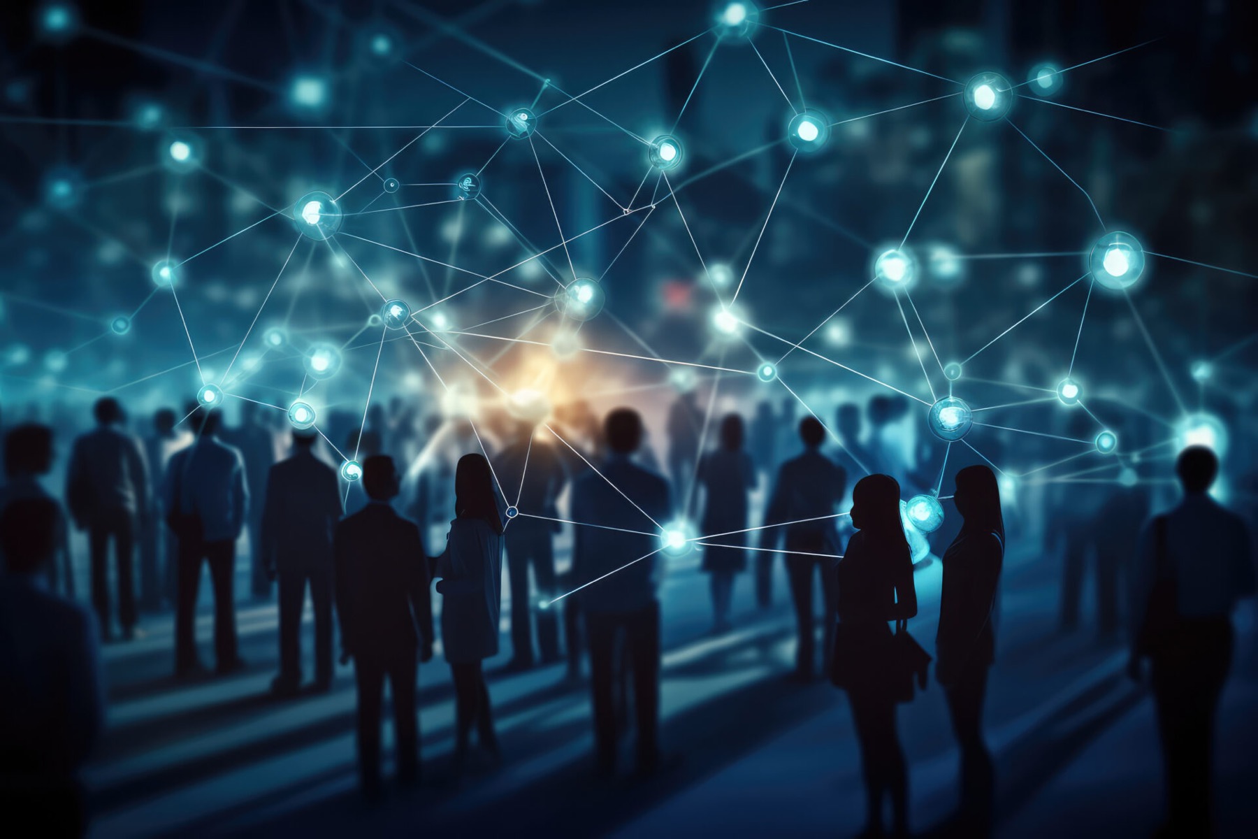 People connected by digital networks